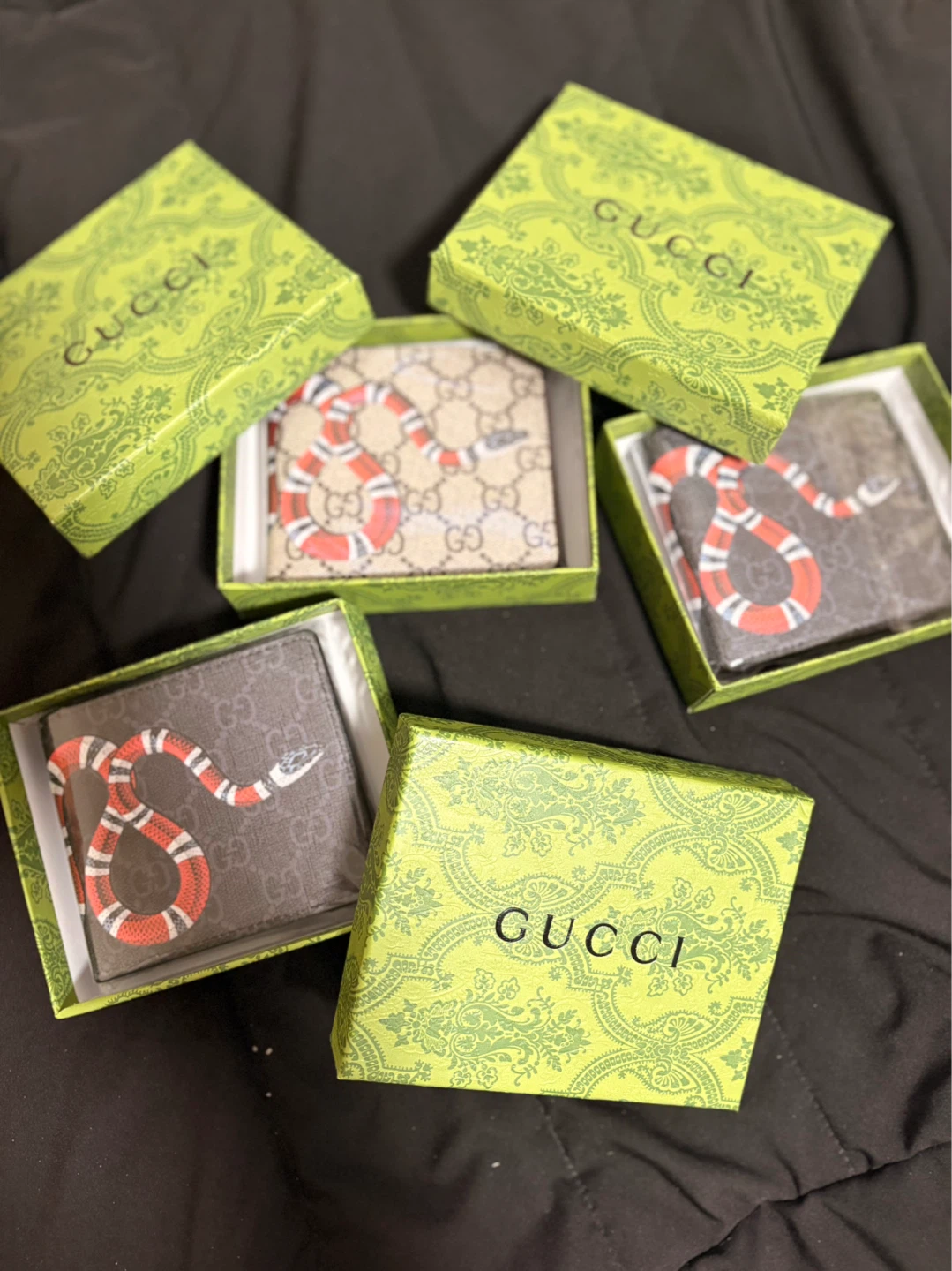 Gucci Bi-Fold Wallet with Snake Detail