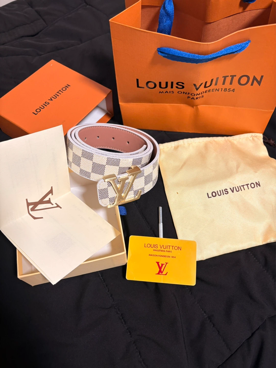 Louis Vuitton Damier Azur Belt