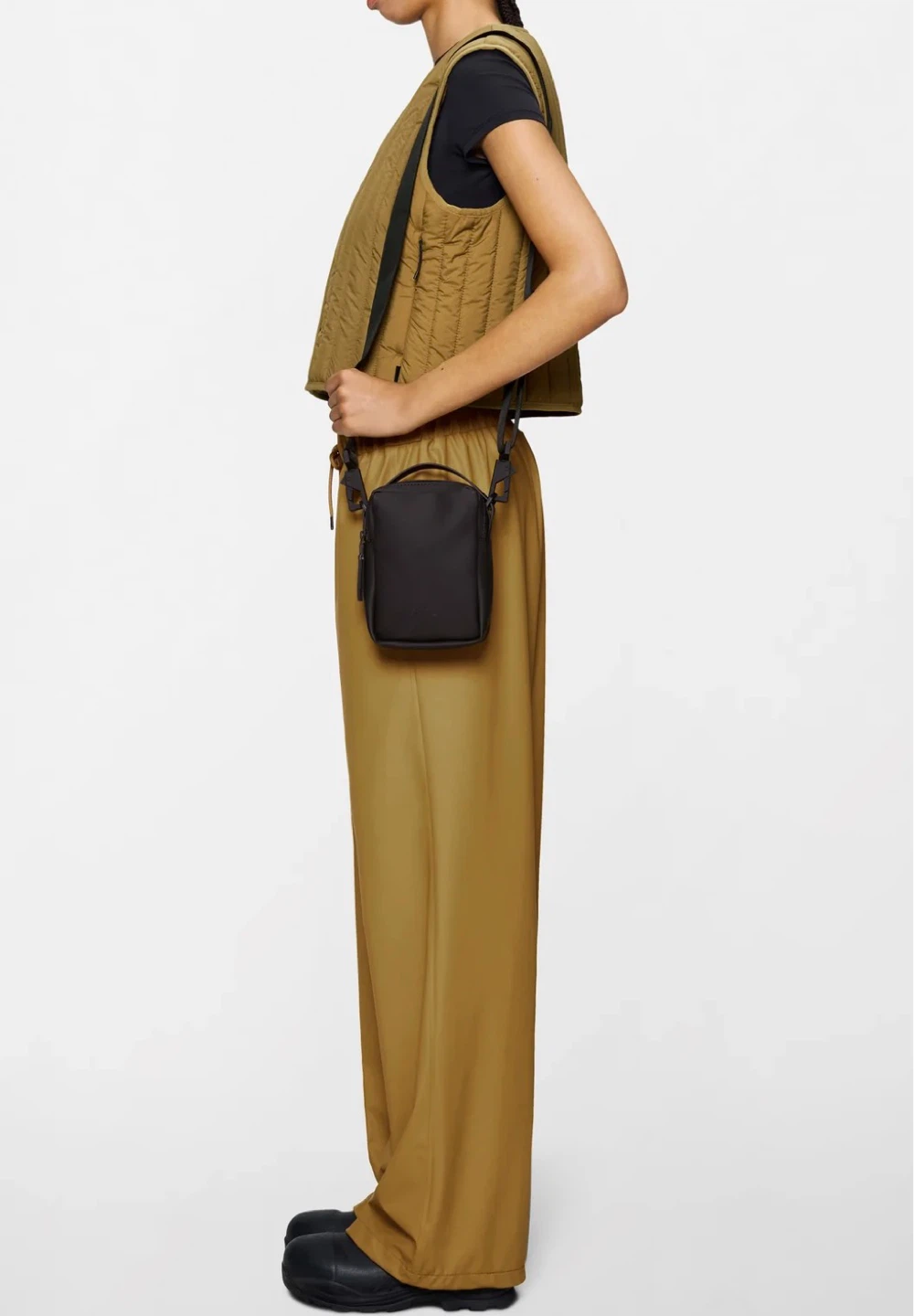 RAINS Reporter Box Bag in Earth Green - photo 2