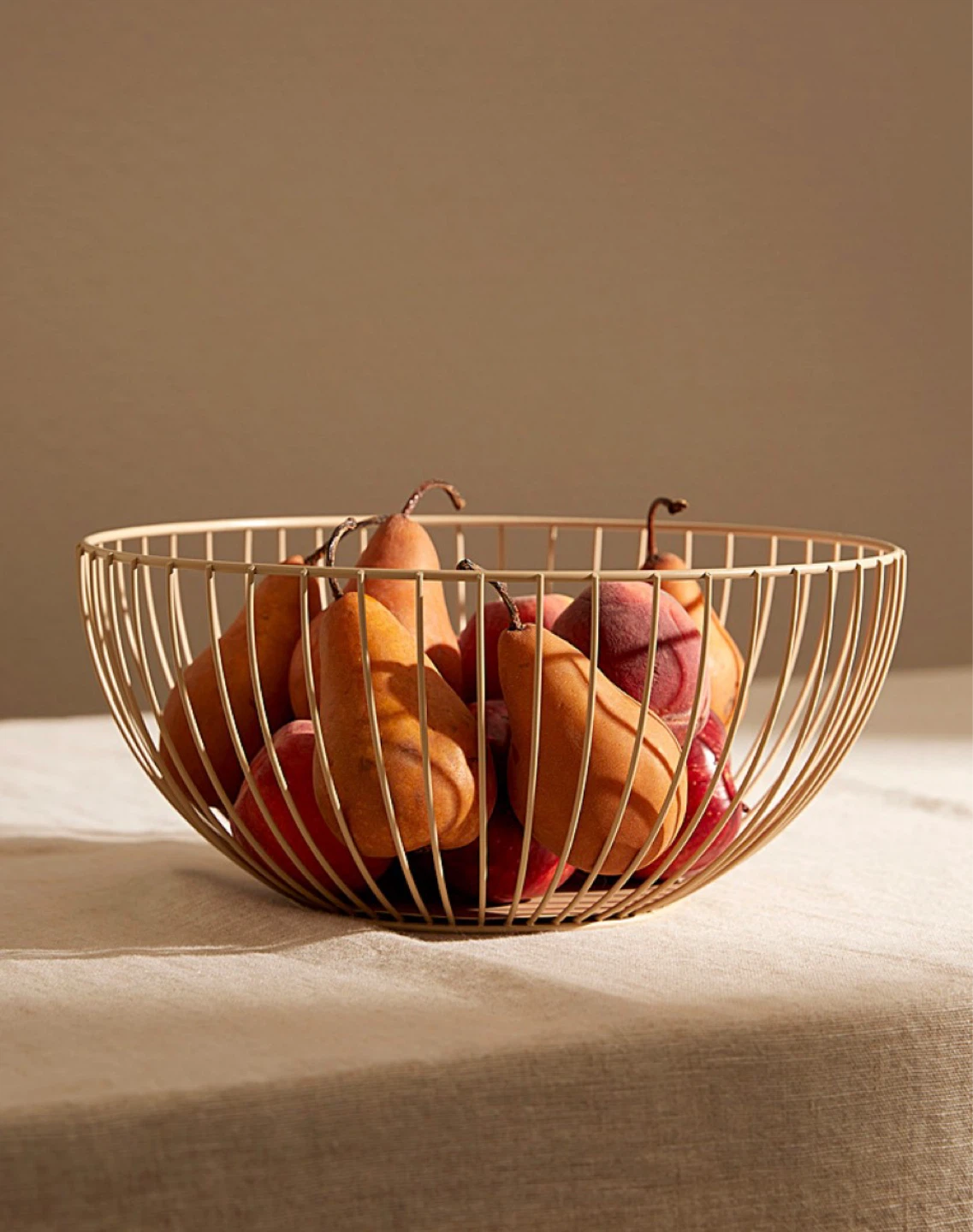 La Maison Simons Metal Fruit Bowl in Beige