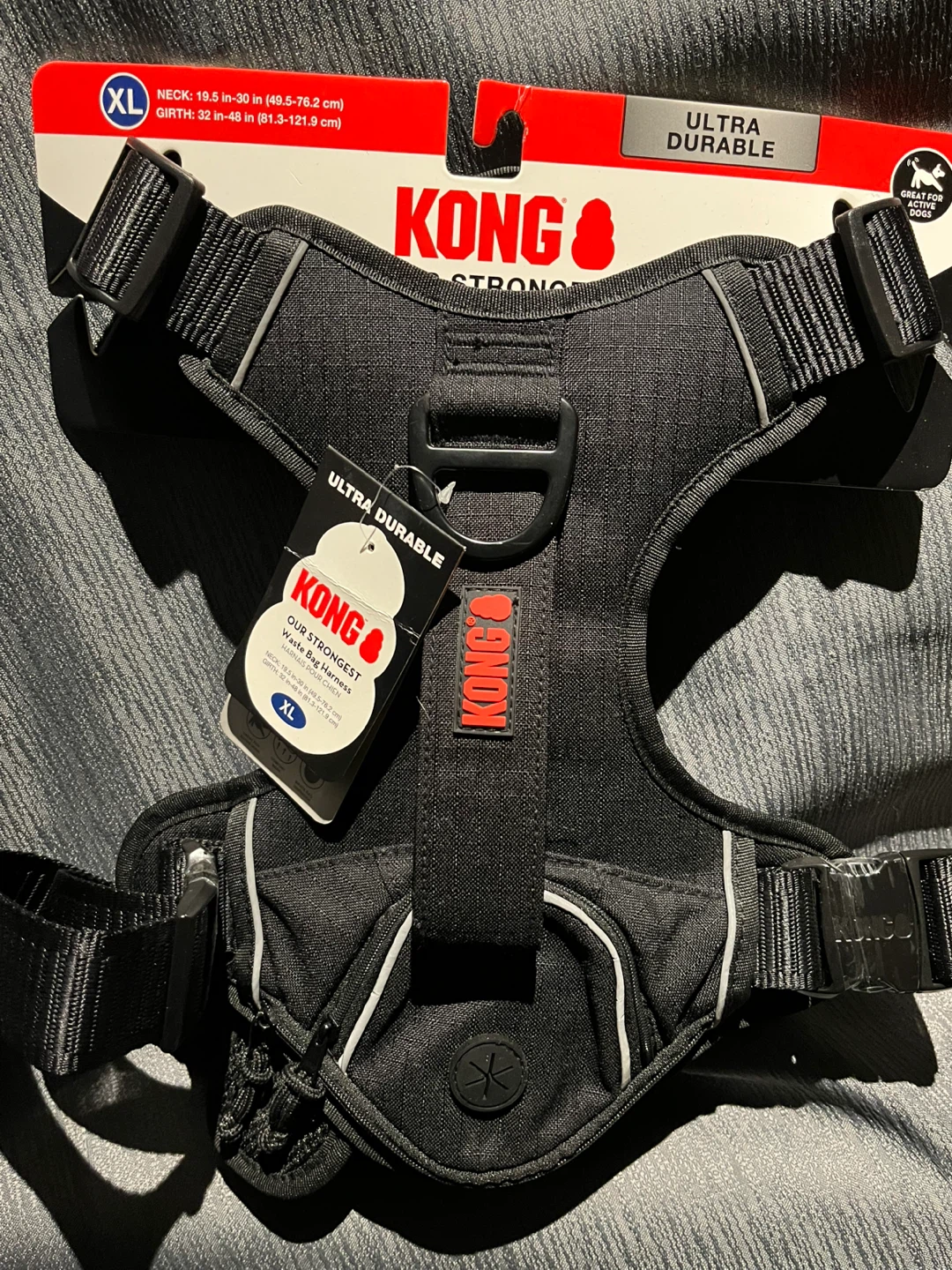 KONG Ultra Durable Walking Harness XL Black