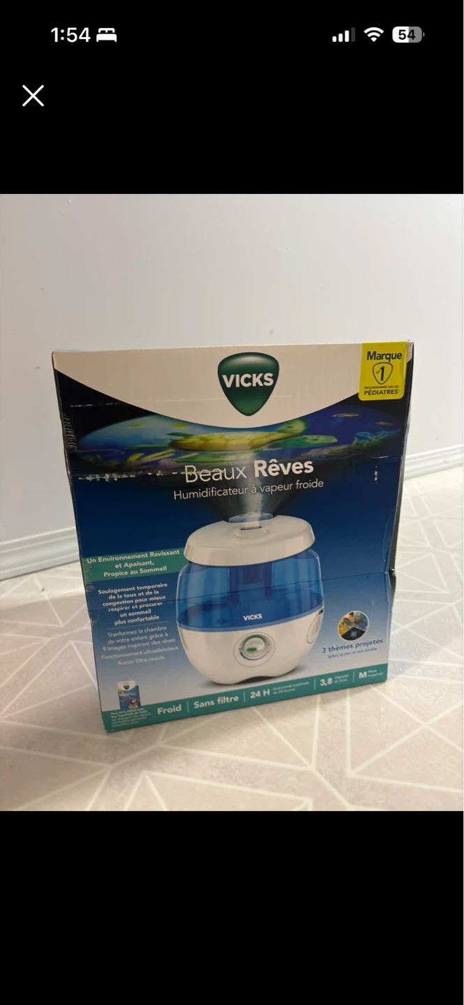 Vicks Cool Mist Humidifier - Beaux Rêves