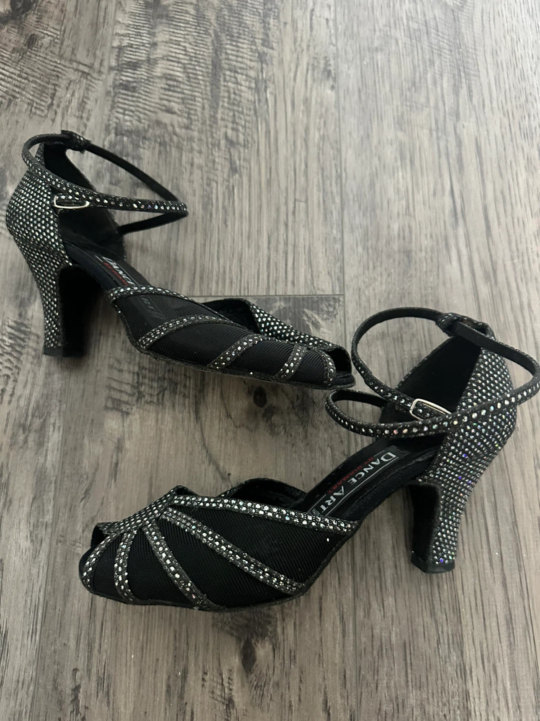 Dance Art by Diamant Women's Black Rhinestone Heels - Size 5 1/2 - photo 2