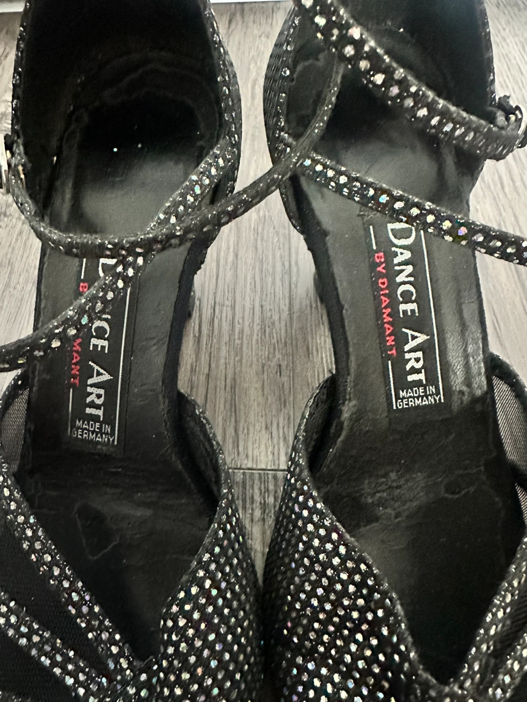 Dance Art by Diamant Women's Black Rhinestone Heels - Size 5 1/2 - photo 3