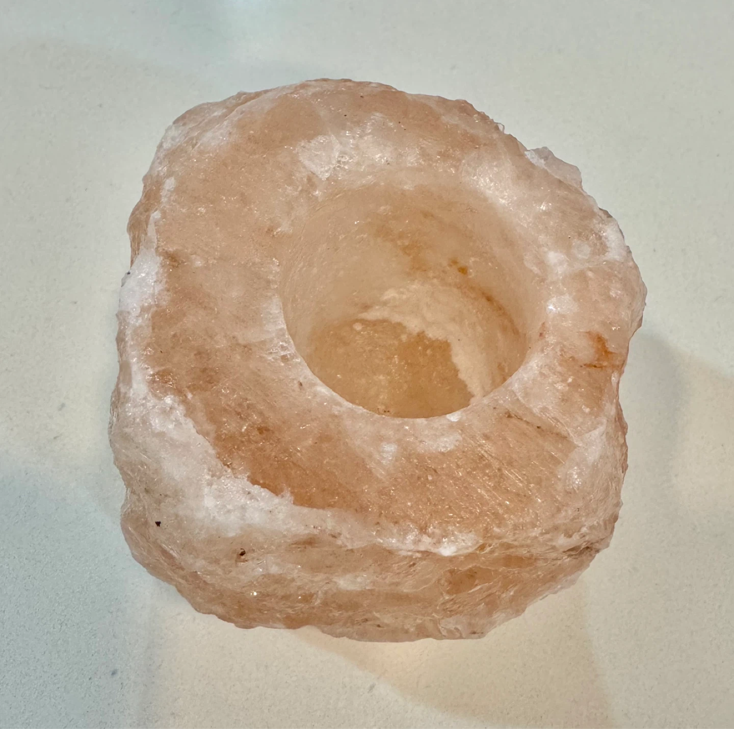 Sundhed Salt Lamp_Tea Light Candle Holder_Natural Light Pink_NWT - photo 5