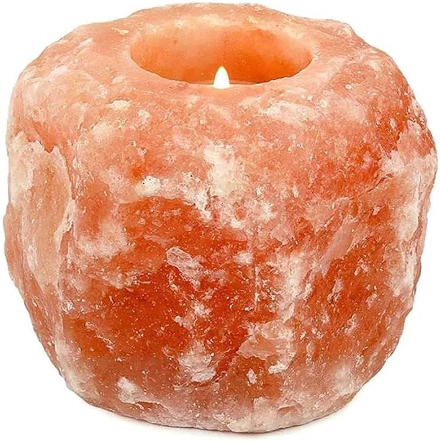 Sundhed Salt Lamp_Tea Light Candle Holder_Natural Light Pink_NWT
