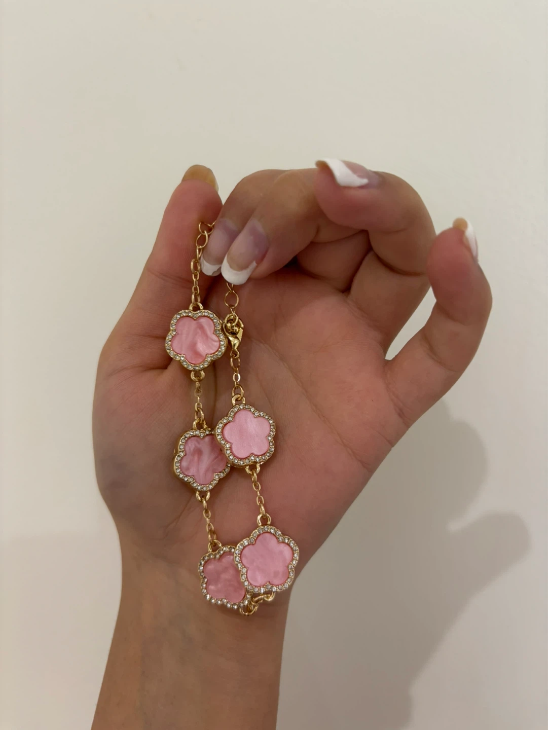 Clover Charm Bracelet with Crystals - photo 4