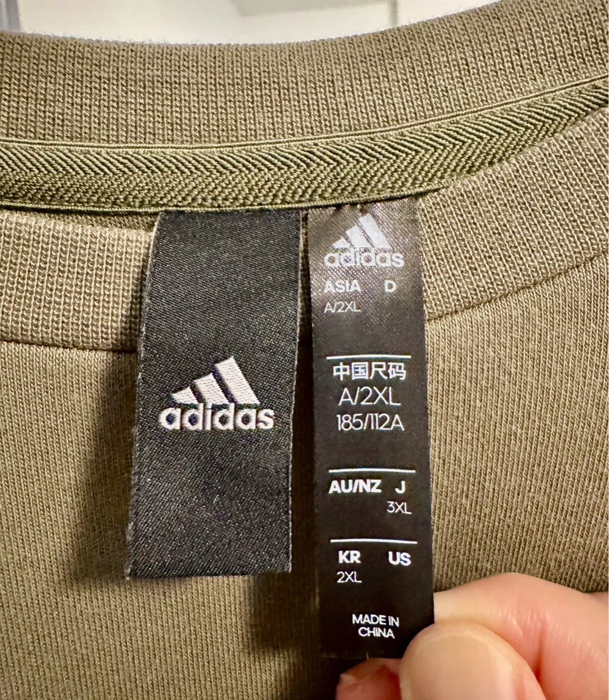 adidas Men’s Crewneck Sweatshirt_Olive Green_Asia 2XL_NWOT - photo 4