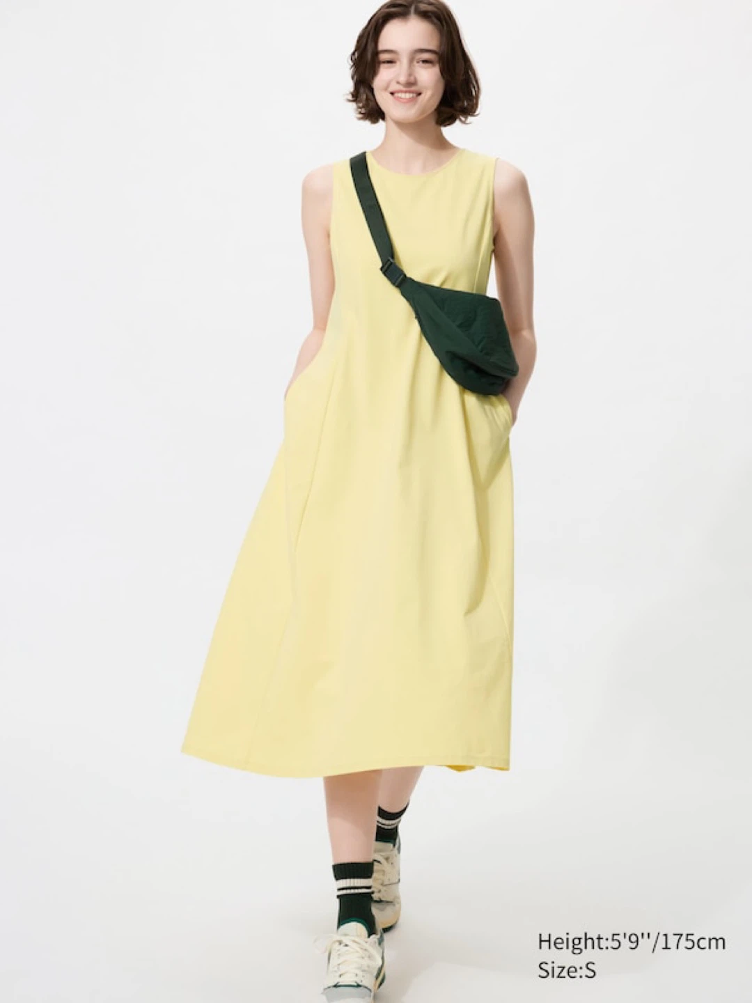Uniqlo Extra Stretch AIRism Sleeveless Dress_Yellow_Size S_NWOT