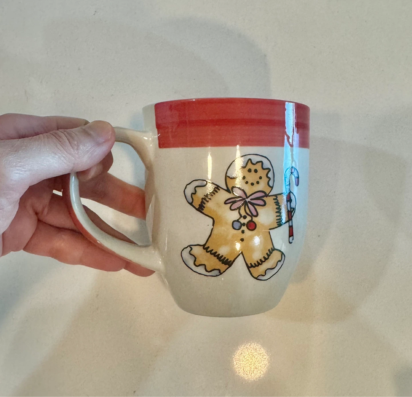 Festive Gingerbread Mug with Candy Cane Accent_380ml - photo 3