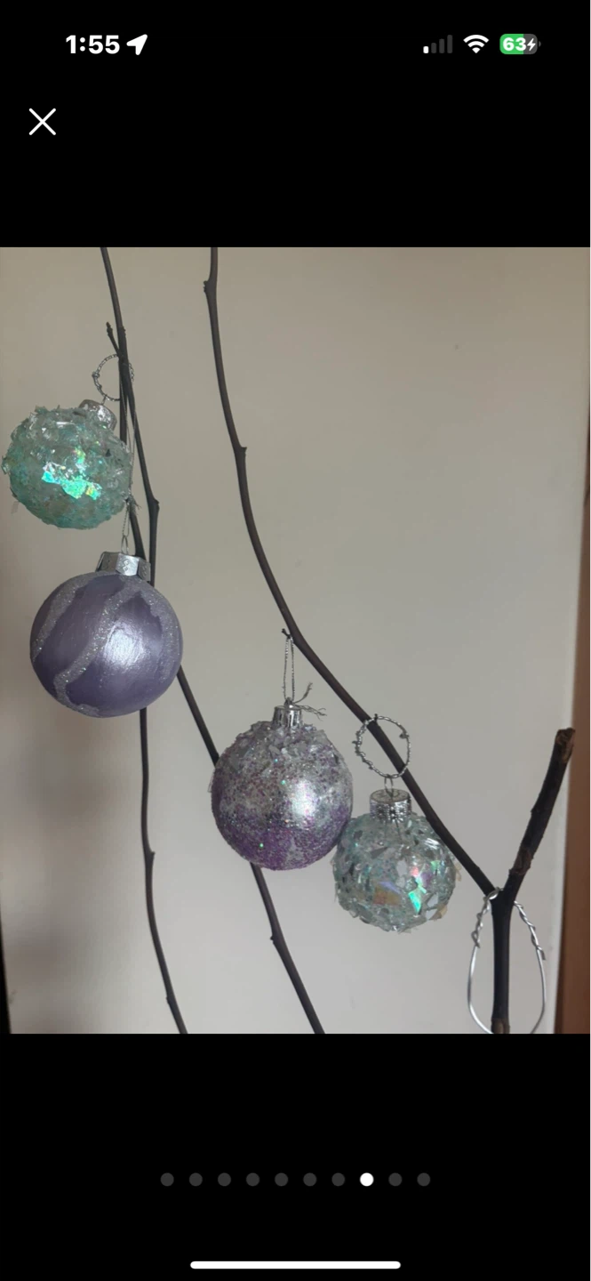Handmade Frosted Fairytale Glass Christmas Bulbs - photo 5