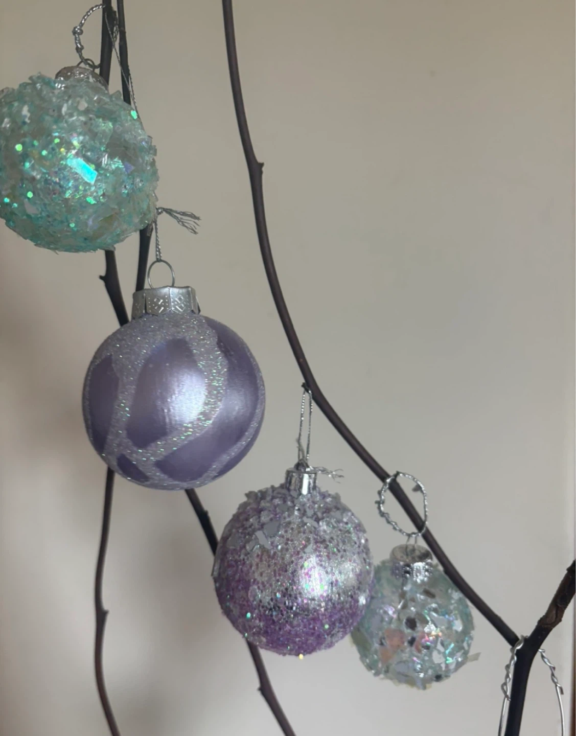 Handmade Frosted Fairytale Glass Christmas Bulbs - photo 2