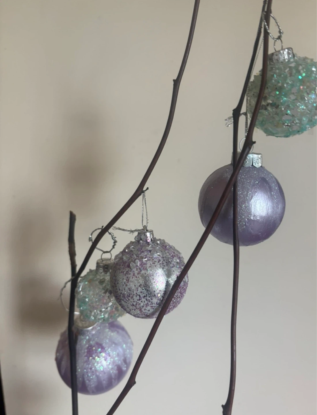 Handmade Frosted Fairytale Glass Christmas Bulbs - photo 4
