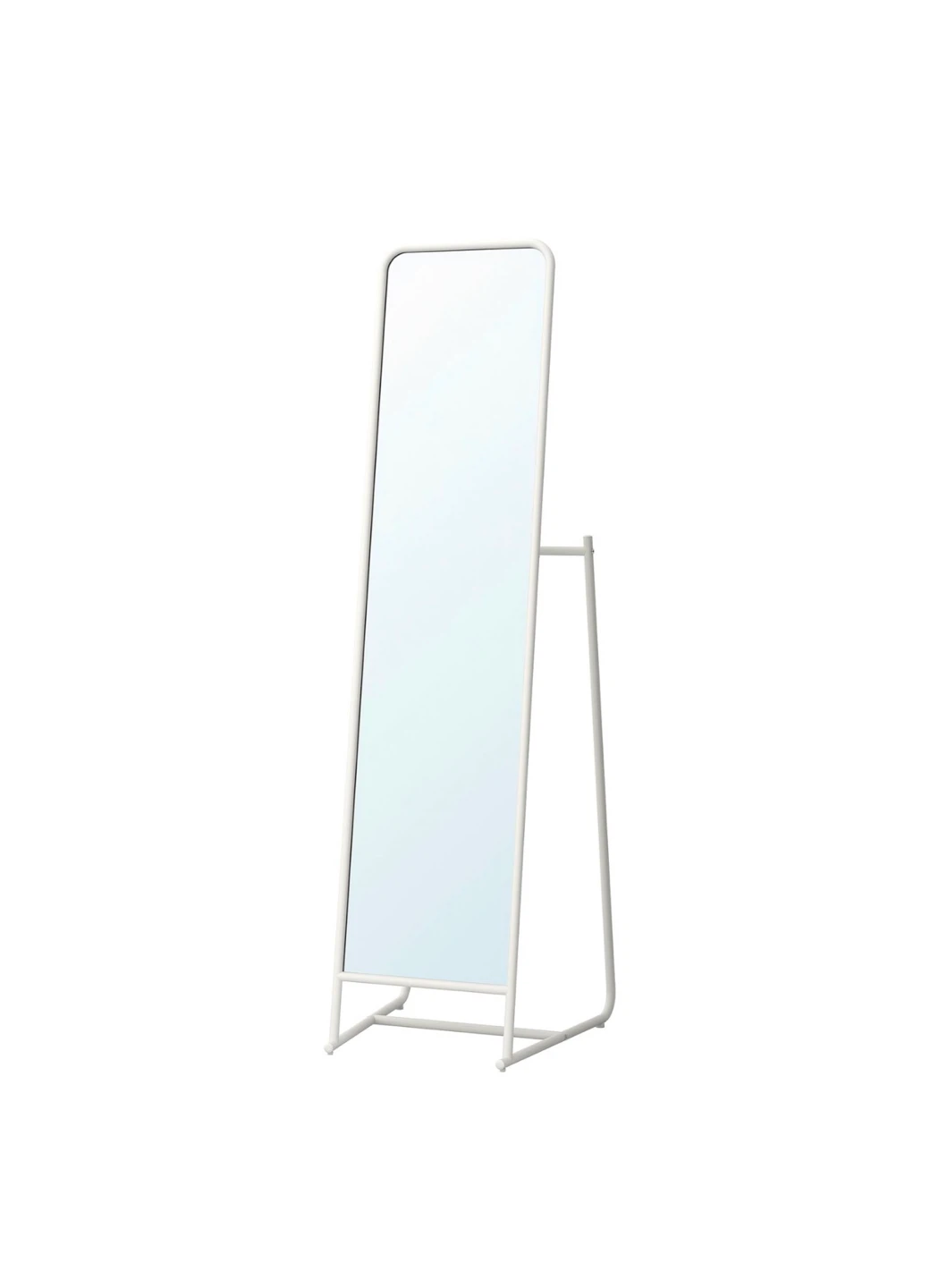 IKEA White Full Length Mirror with Clothes Rack - photo 2