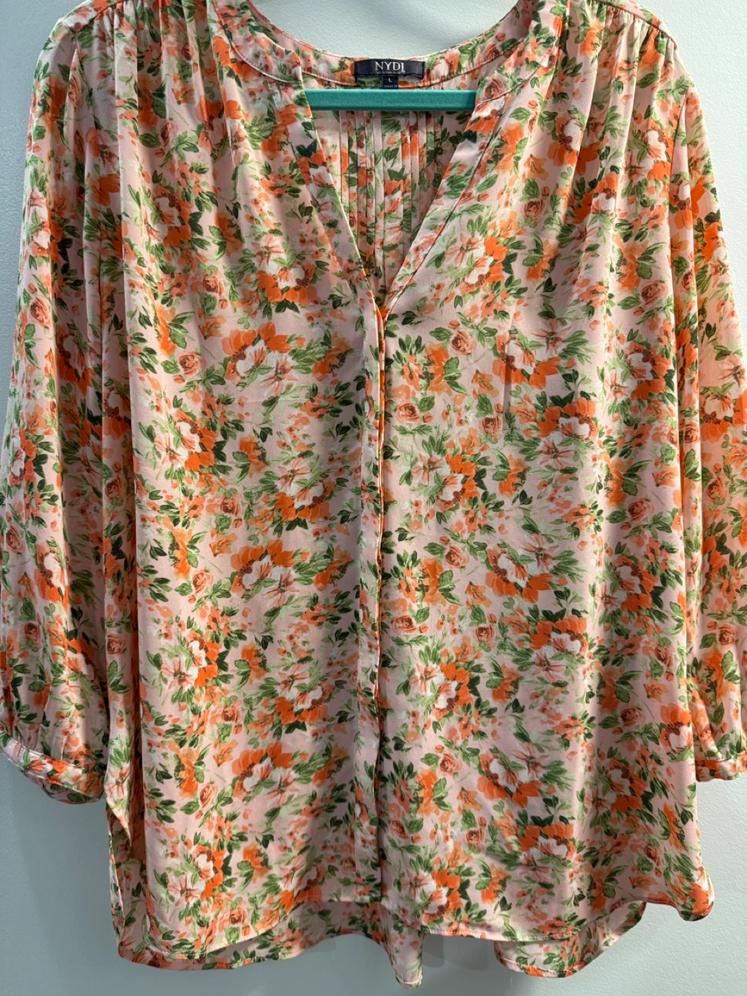 NYDJ Floral Print Blouse