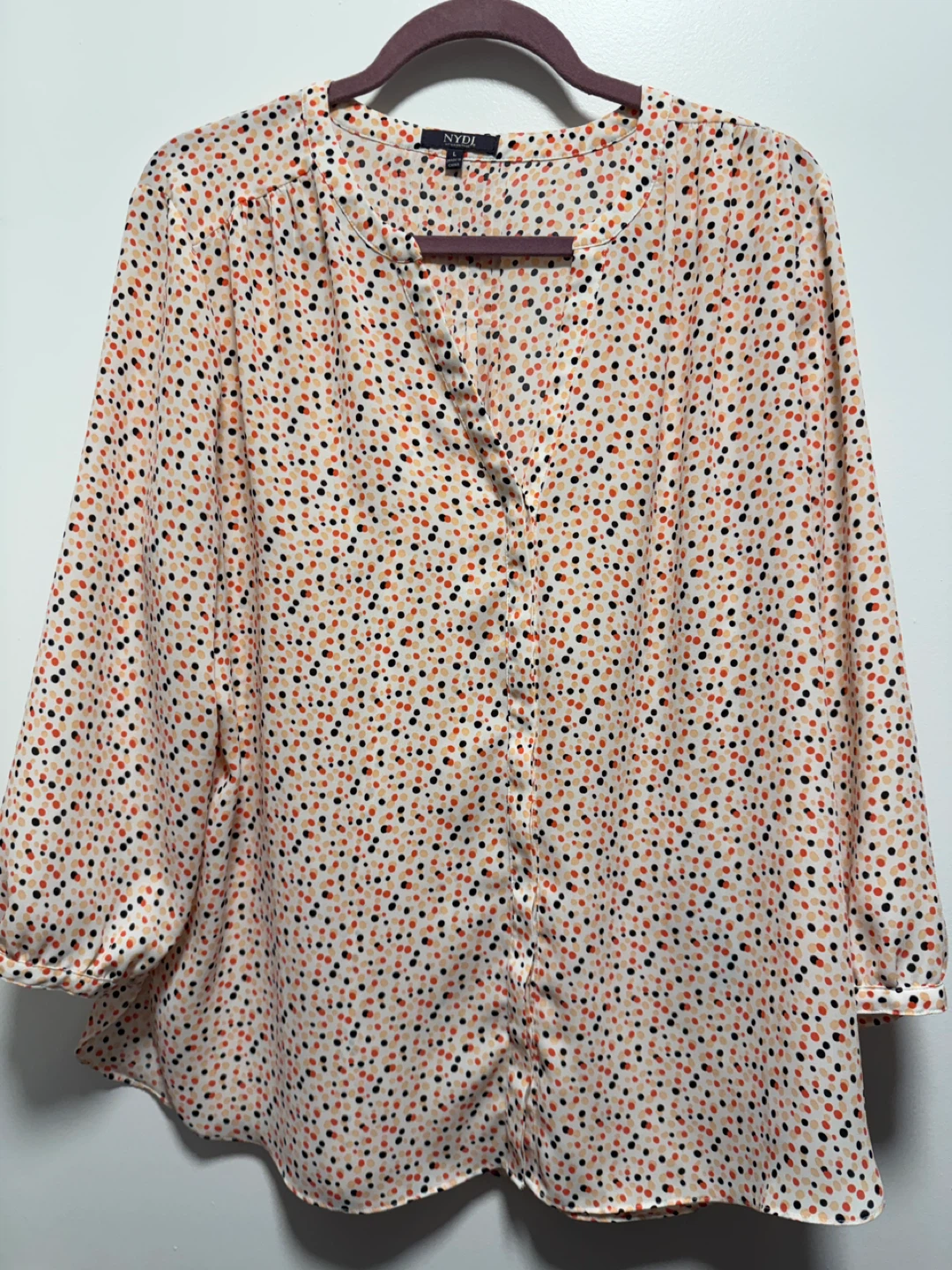NYDJ Women's Printed V-Neck Blouse