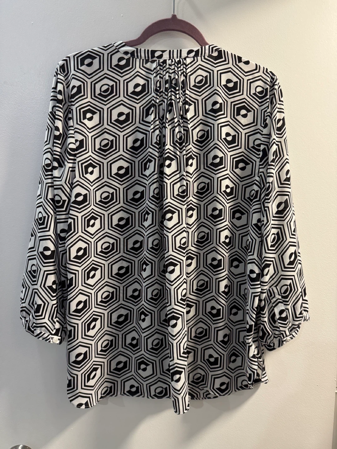 NYDJ Geometric Print Button-Up Blouse - photo 2