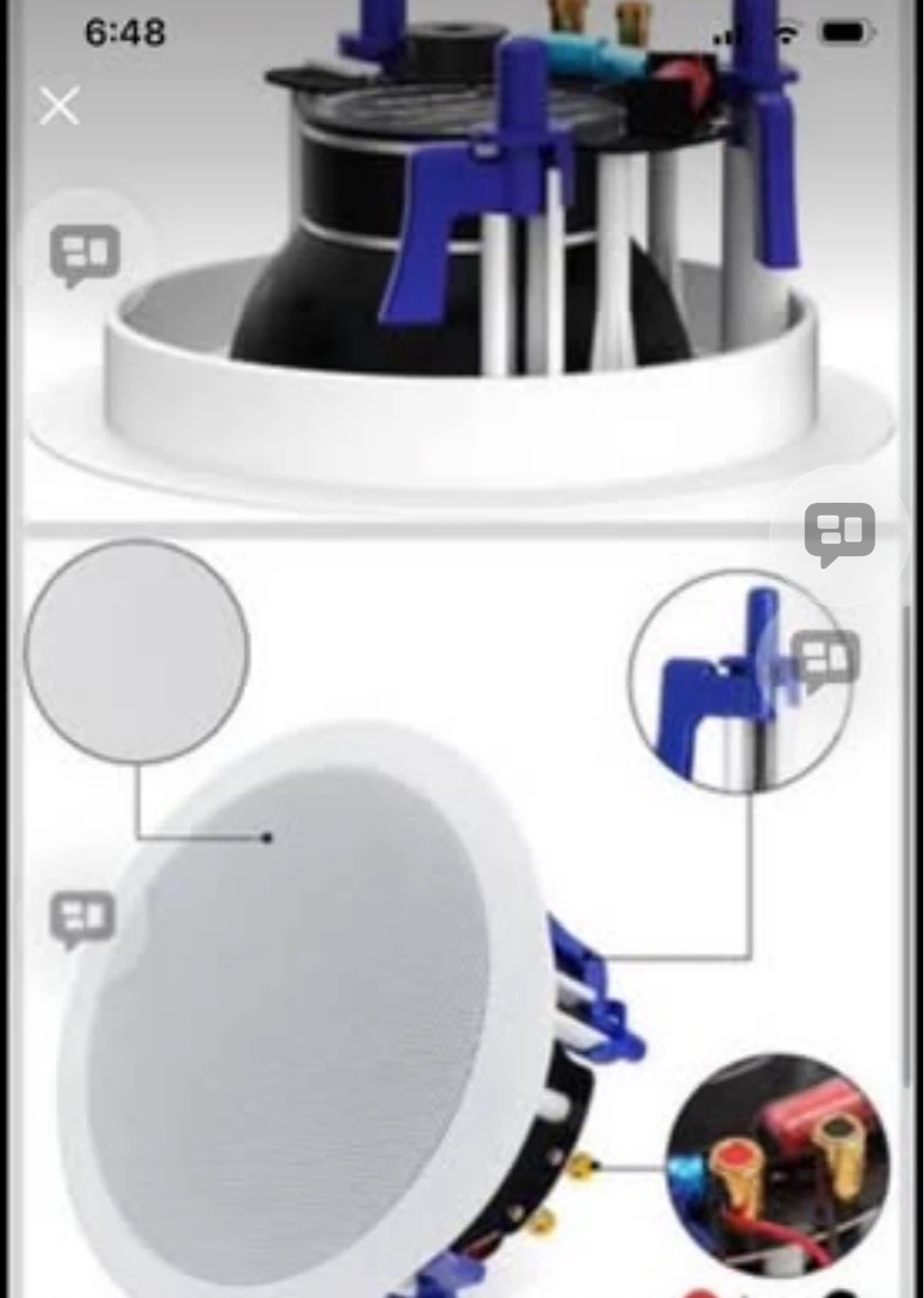 Bluetooth Ceiling Speakers Max Power 600W 2-Way  Wall Mount - photo 5