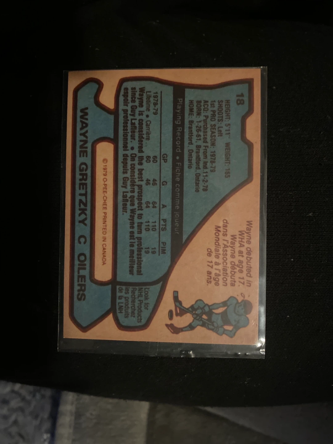 1979-80 O-Pee-Chee Wayne Gretzky Rookie Card #18 - photo 5