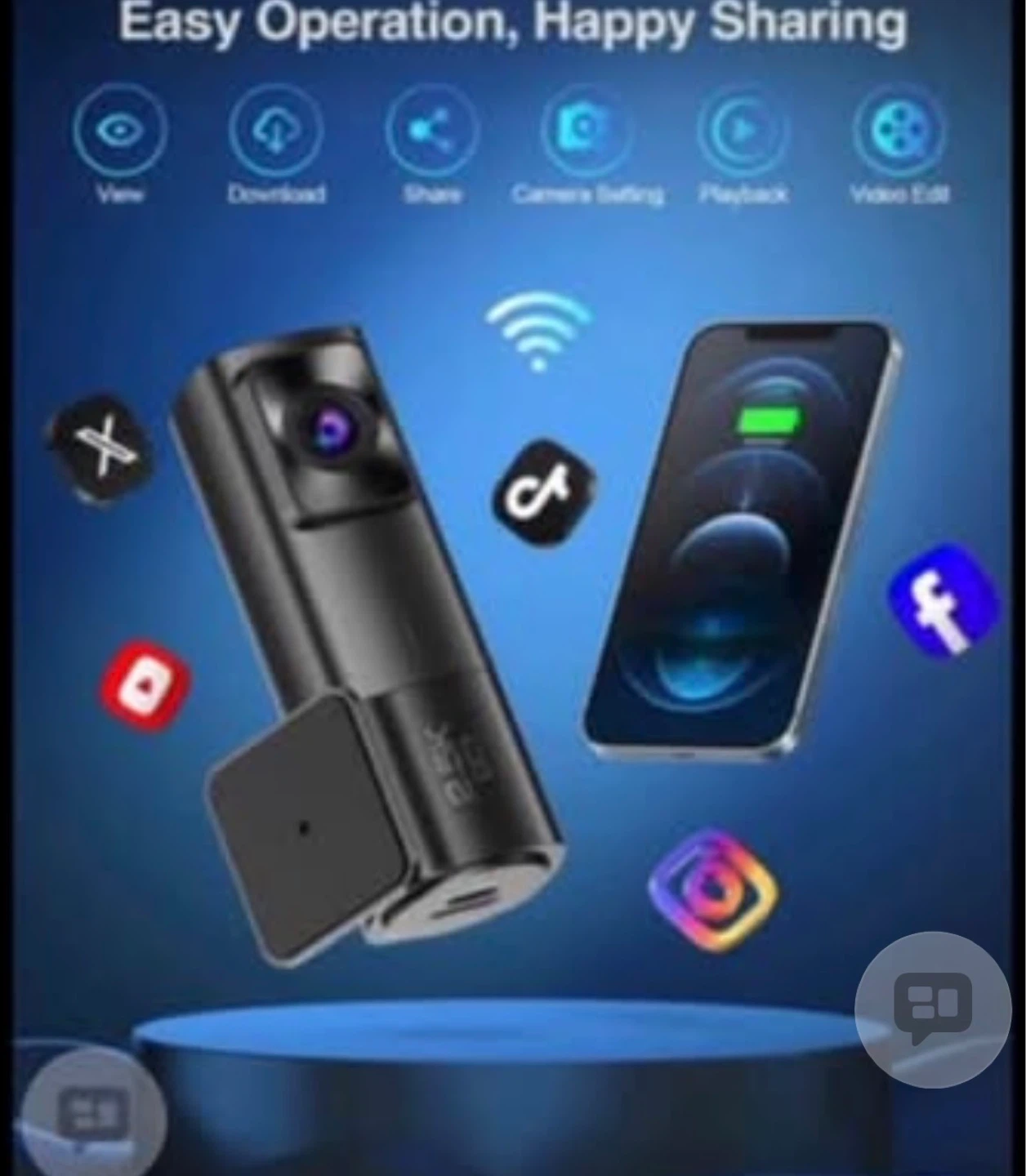 Sarmert 2.5K Dash Cam with Night Vision & WiFi