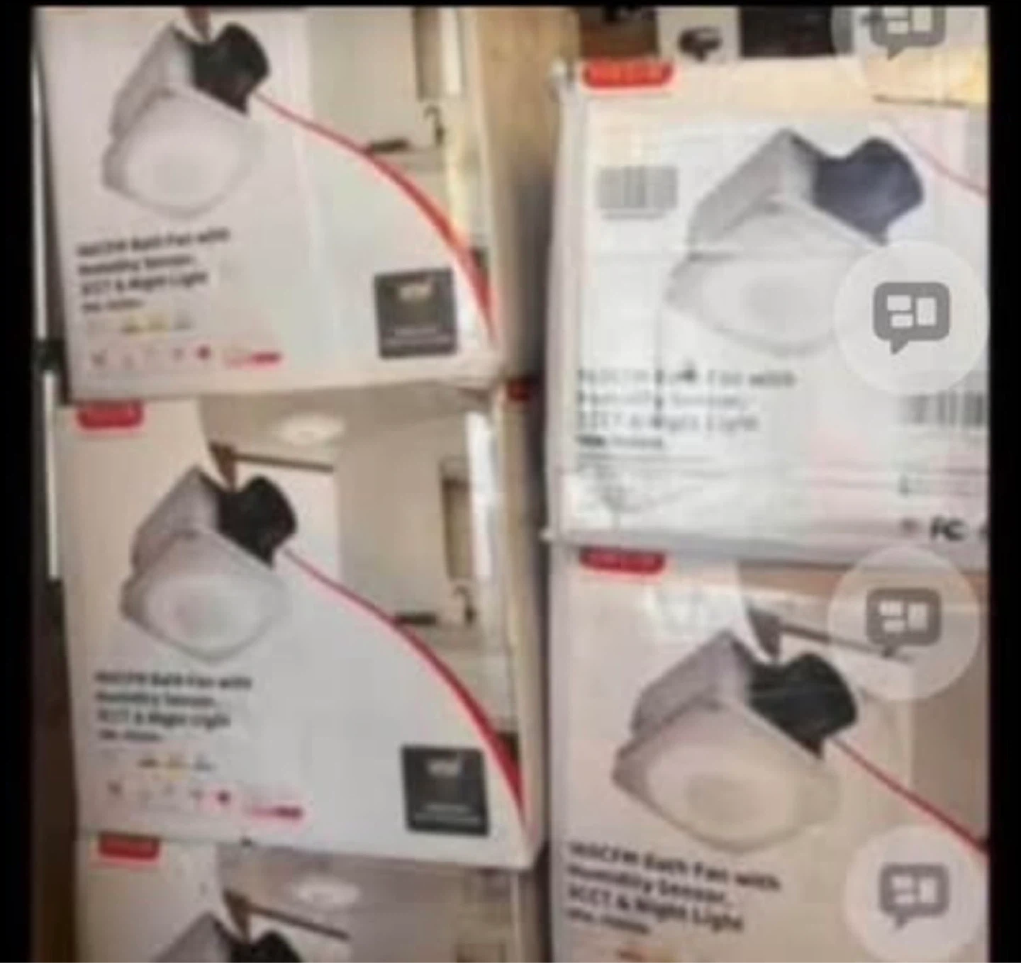 160CFM Bath Fan with Humidity Sensor, Night Light