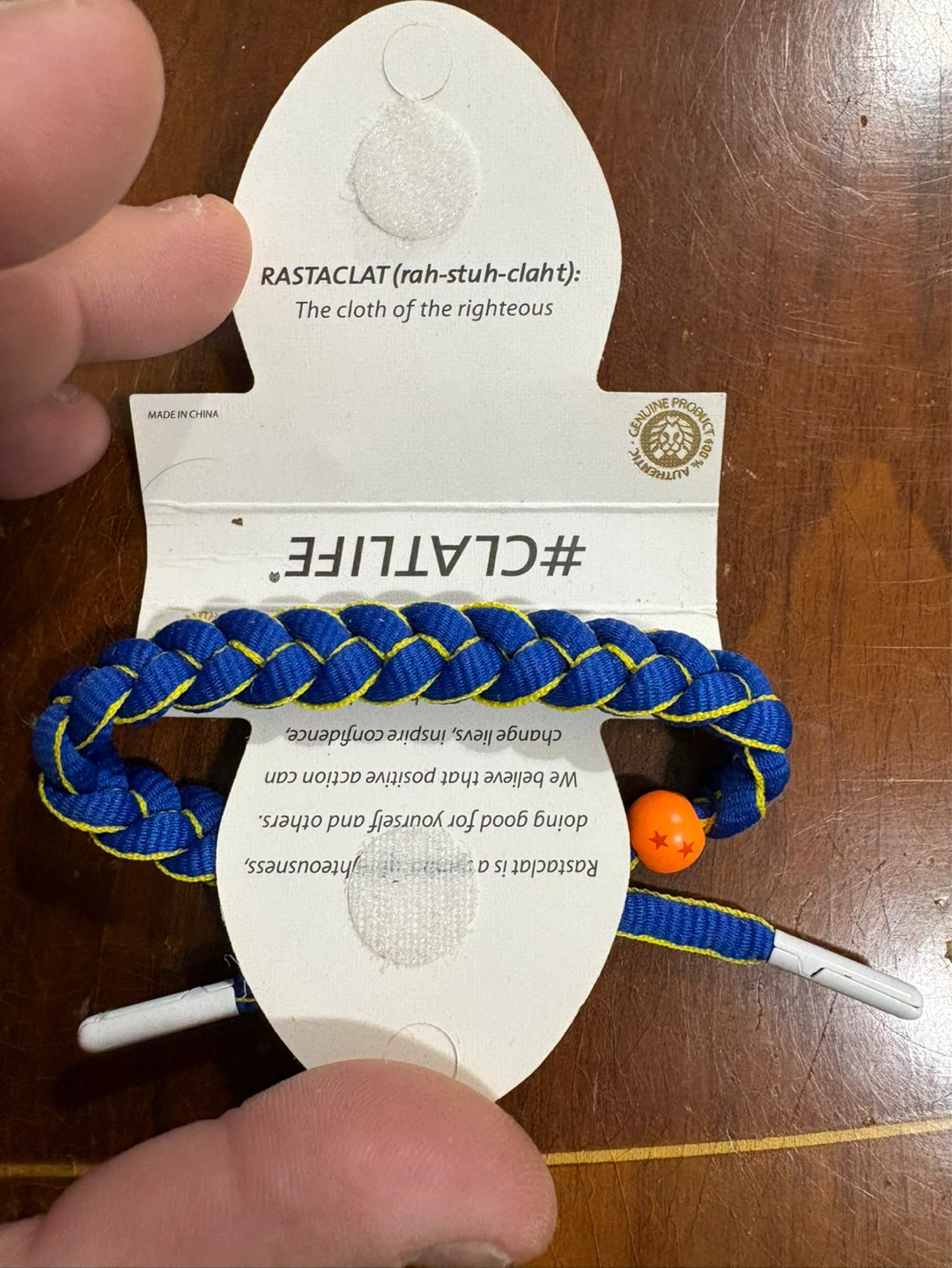 Rastaclat Bracelet Blue Yellow Orange Beads - photo 3
