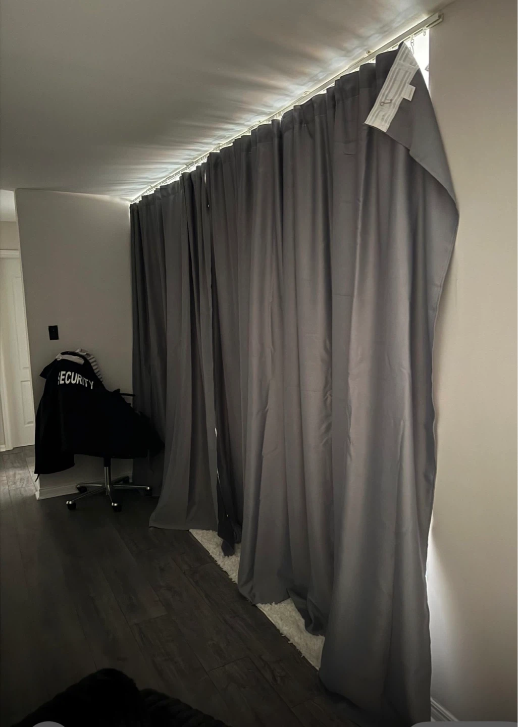 PANVUOUS Room Divider Blackout Curtain - Grey, 120" x 96" - photo 2