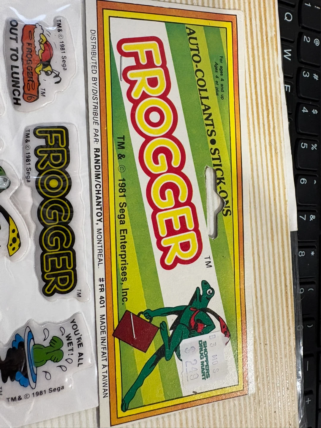 1981 Vintage Frogger Auto-Collants Puffer Stick-Ons - photo 2
