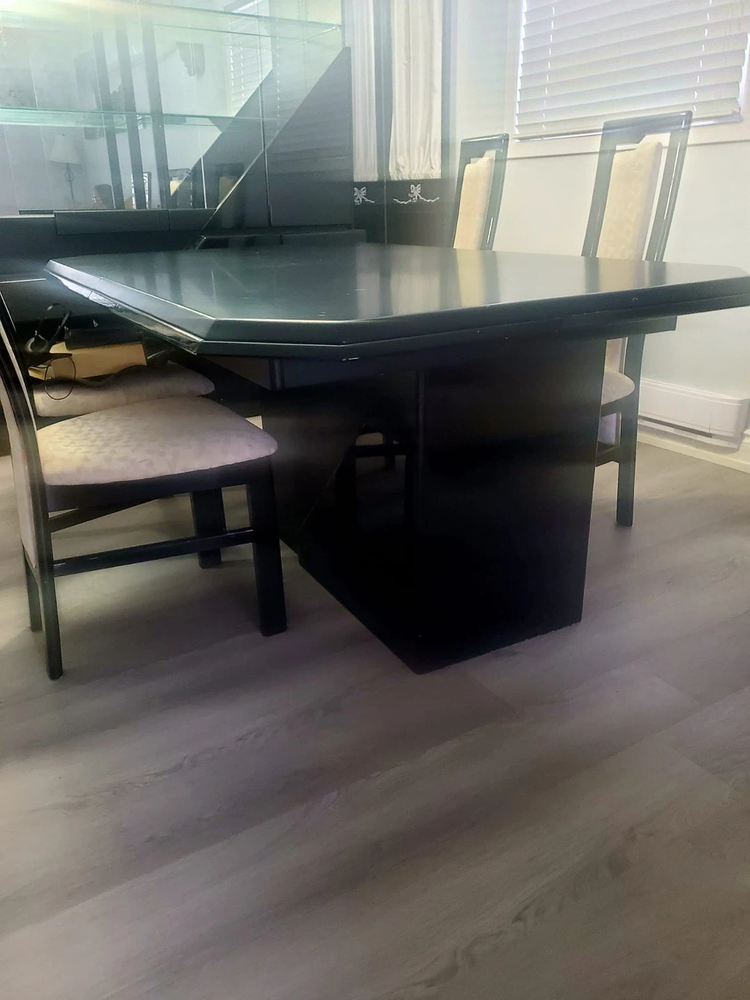 Black Dining Table and Chairs Set