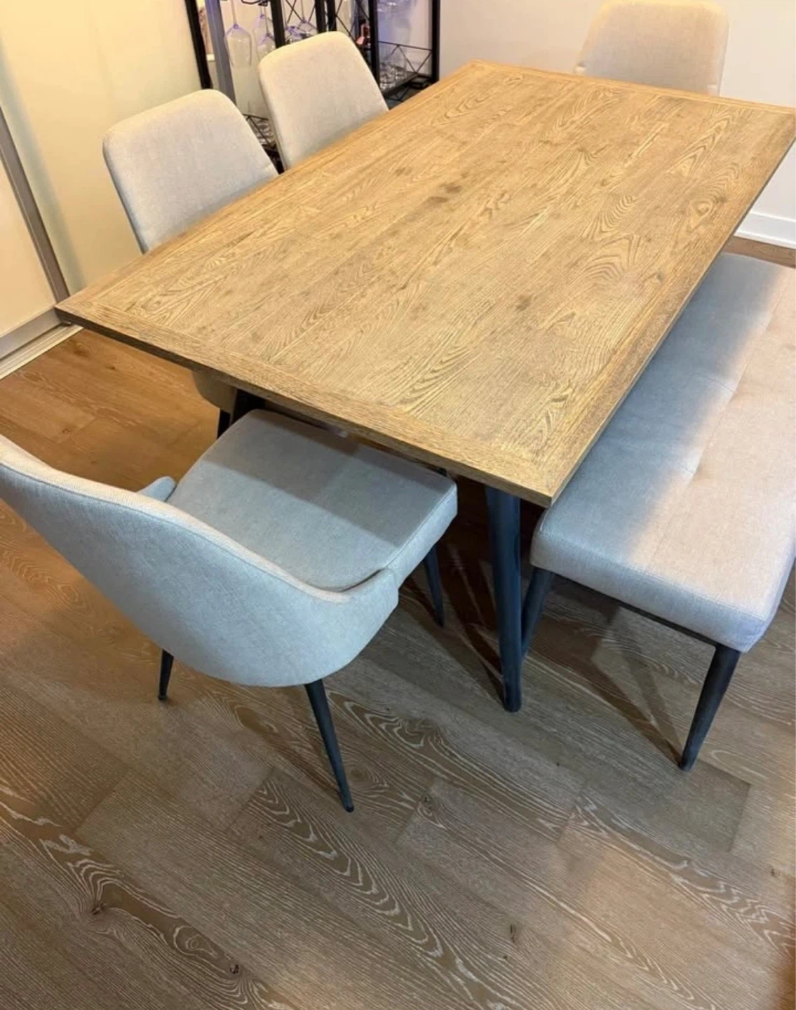 Macsen Dining Set - Table, Bench, 4 Chairs - photo 2