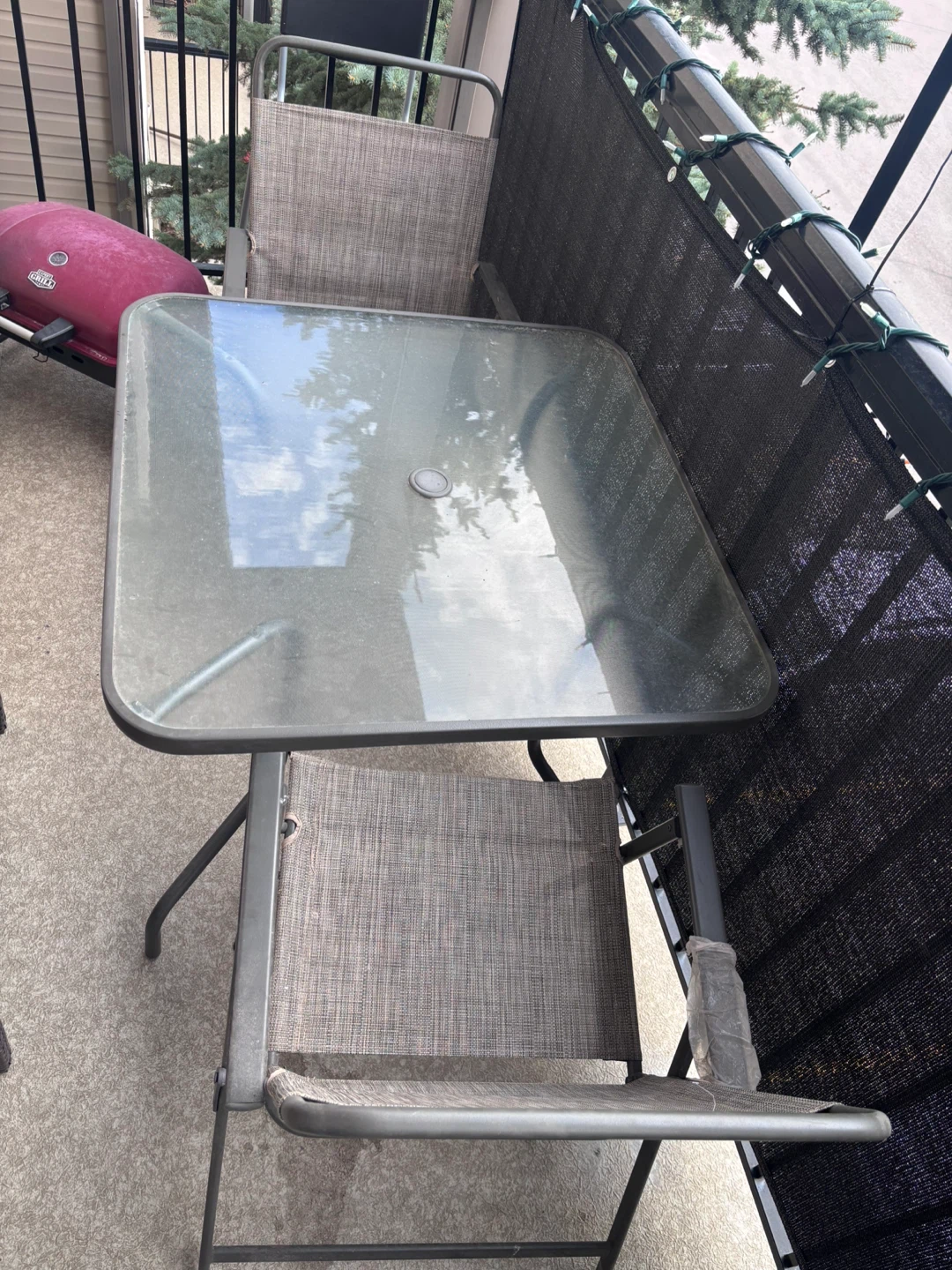 Glass Top Patio Table and Chairs Set - photo 3