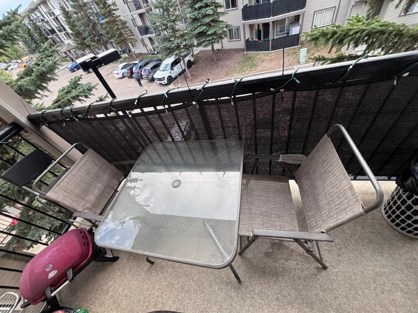 Glass Top Patio Table and Chairs Set - photo 2