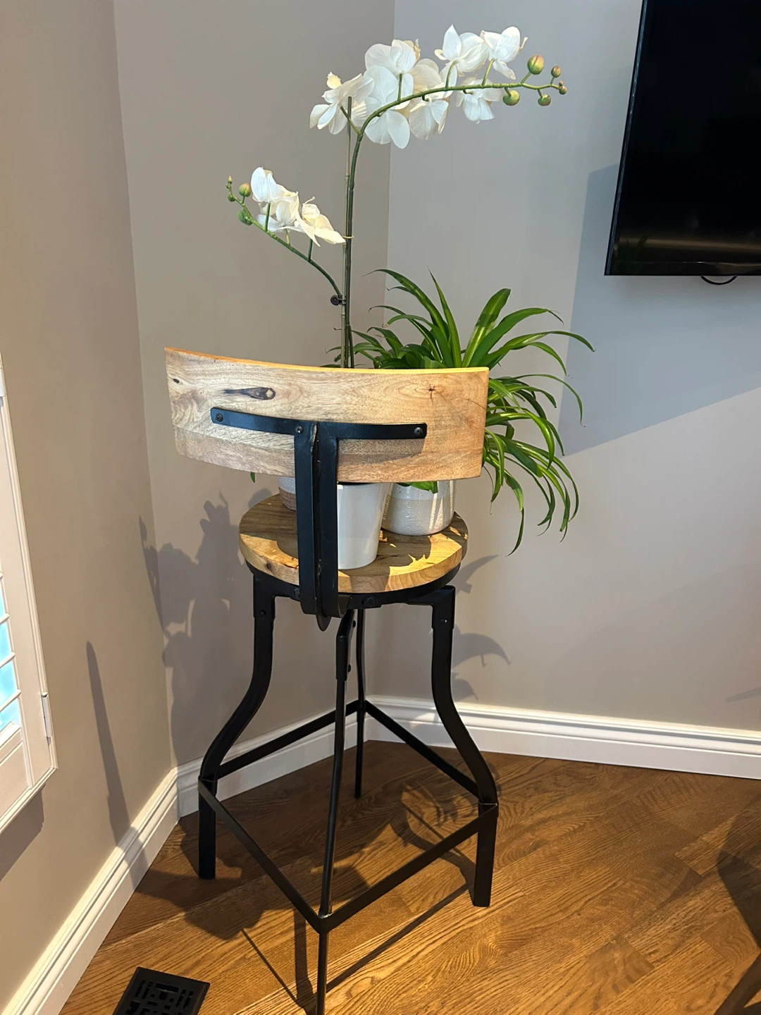 SWIVEL BARSTOOL REPURPOSED AS A PLANT STAND (SEE LISTING) - photo 2
