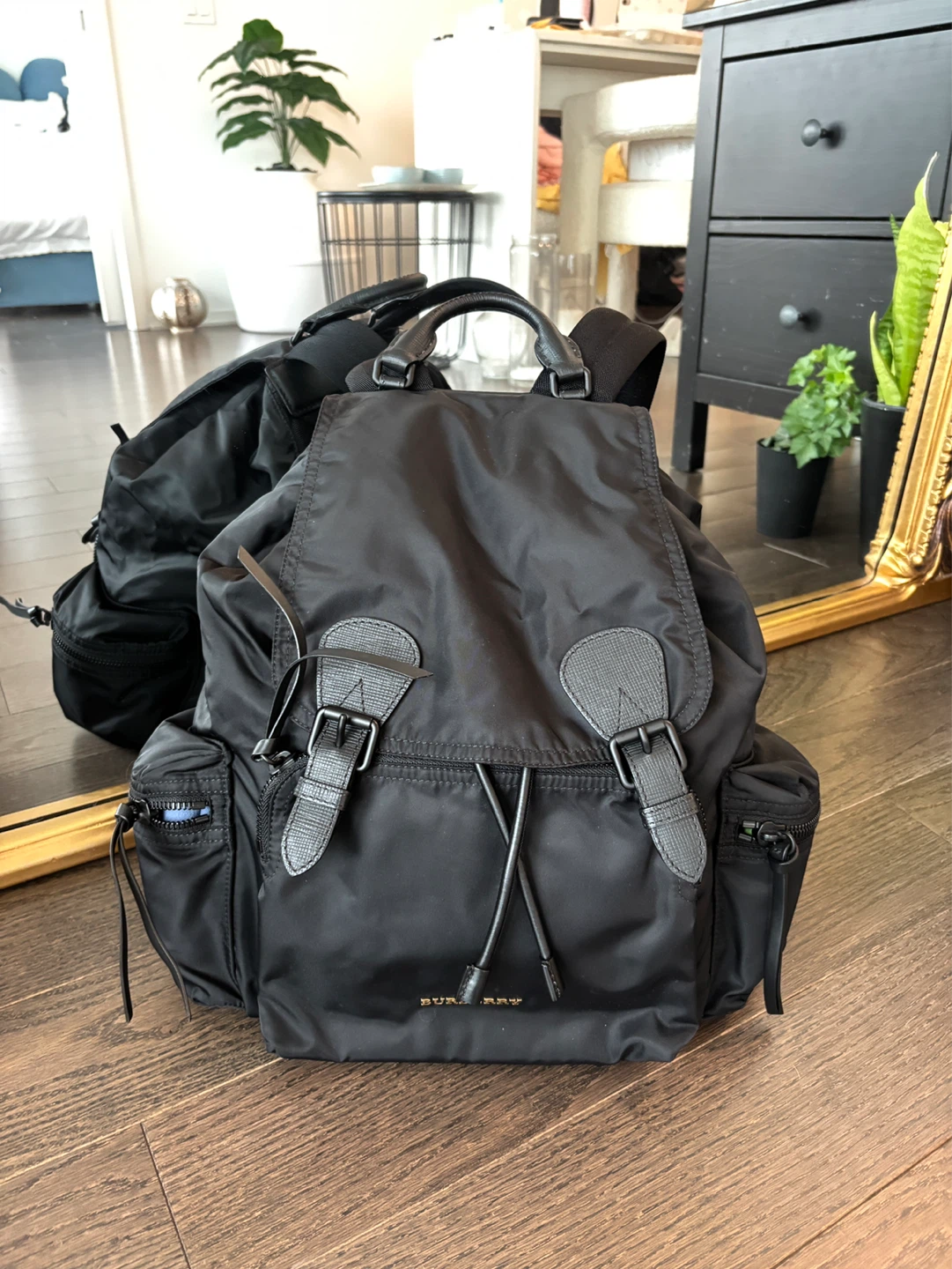Burberry Black Nylon Backpack