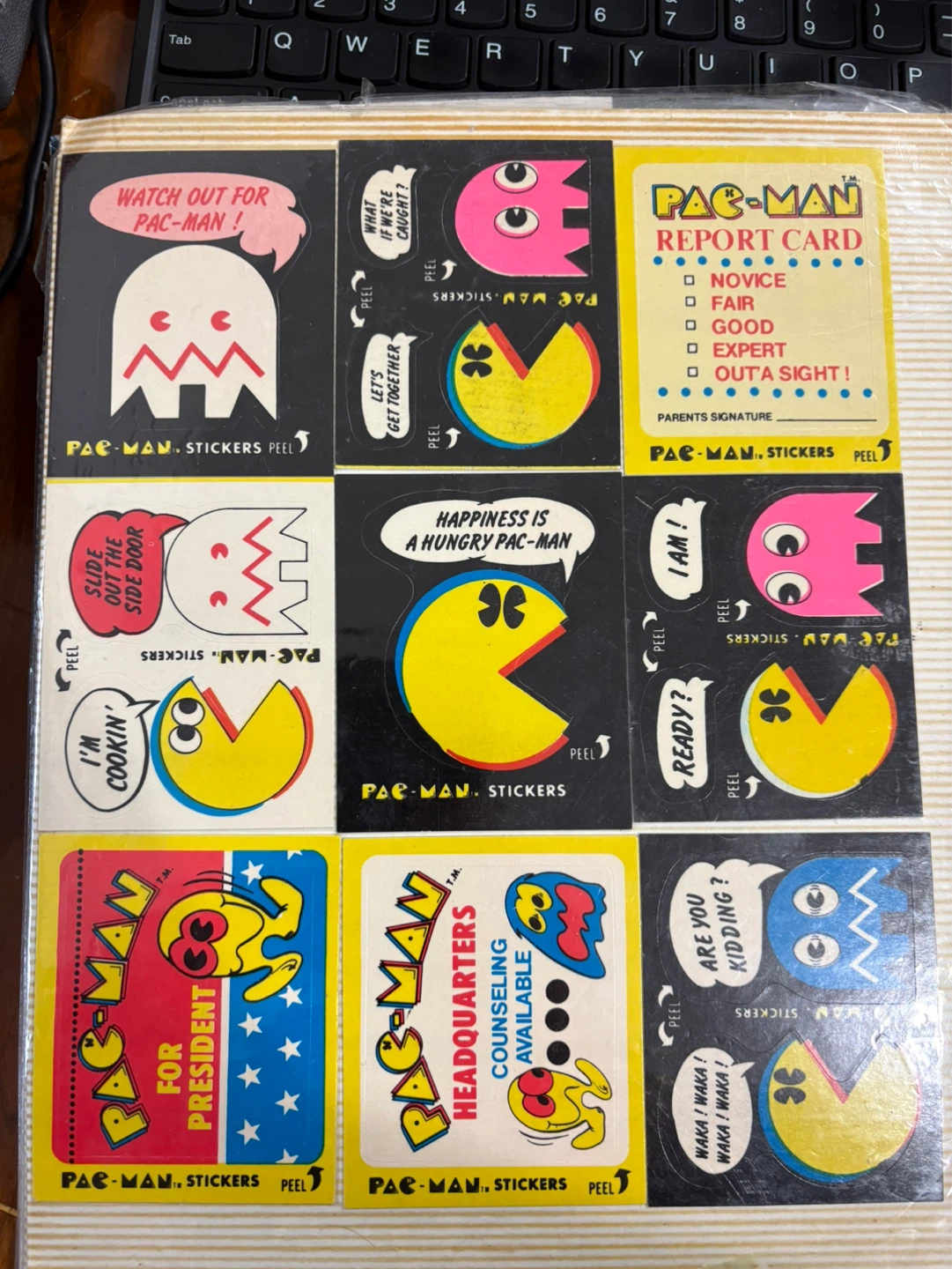 Vintage PAC-MAN Stickers Collection