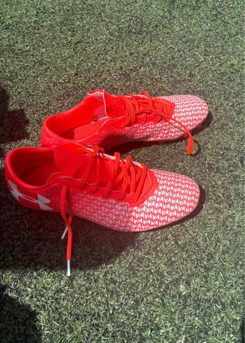 Under Armour Red Football Cleats