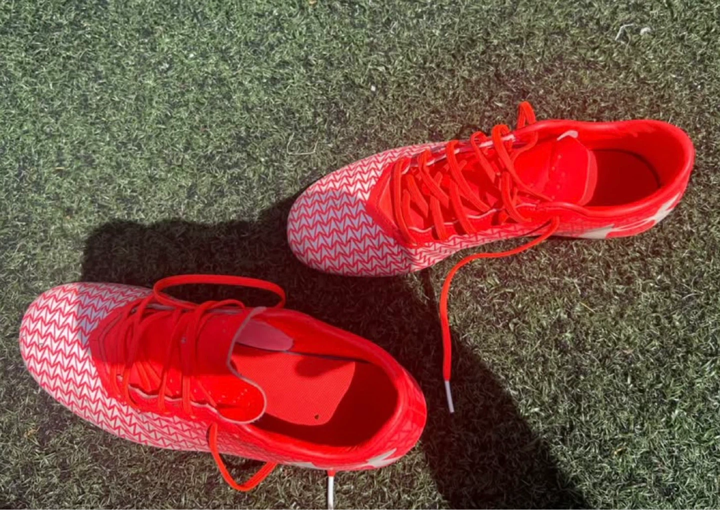 Under Armour Red Football Cleats - photo 3