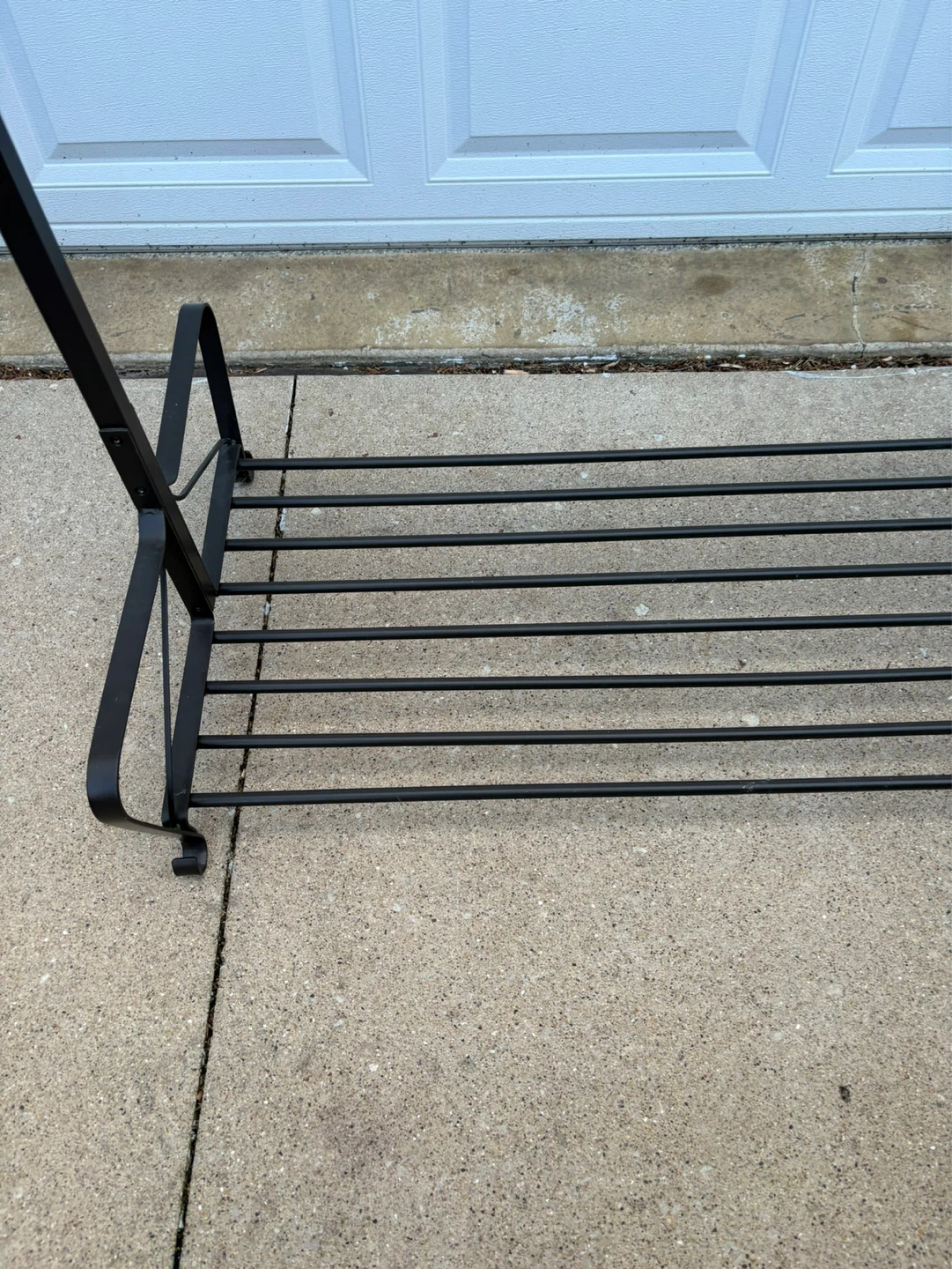 Black/brown Metal Garment Rack with Shelf - photo 2