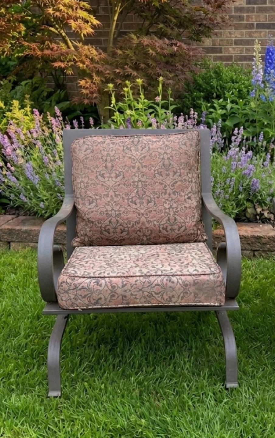Outdoor Patio Set with Two Chairs and Tile-Top Table - photo 3
