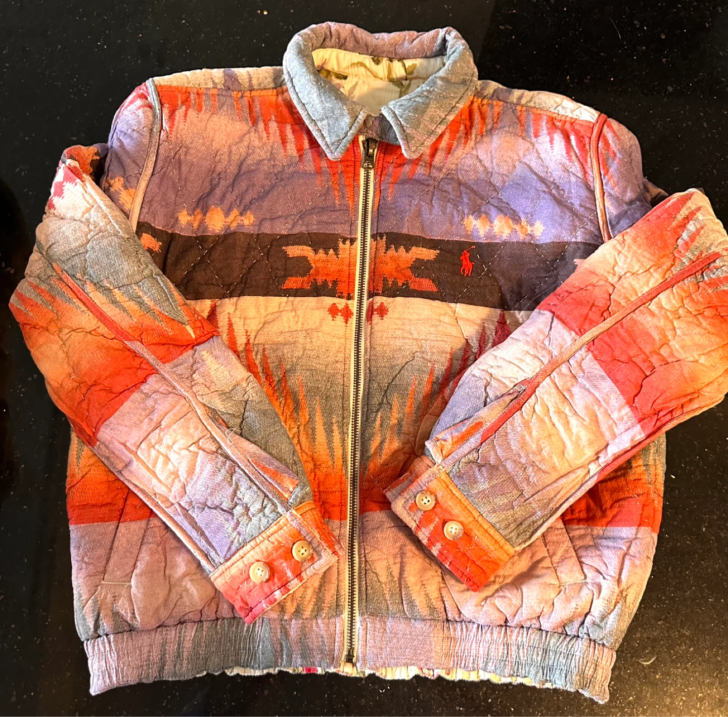 POLO RALPH LAUREN TRICOT REVERSIBLE QUILTED SouthWest BOMBER - photo 2
