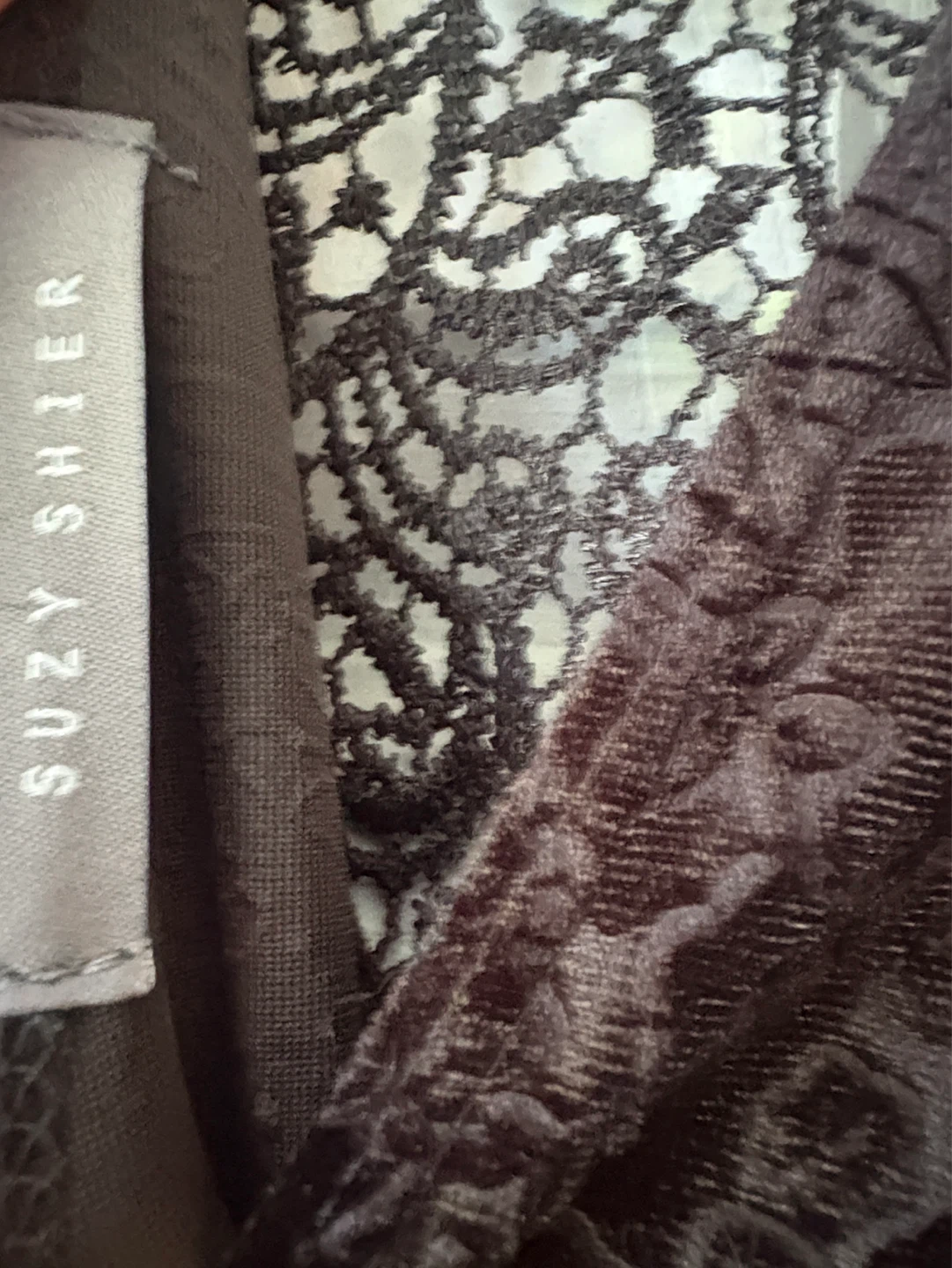 Suzy Shier Black Velvet Lace Dress - photo 5