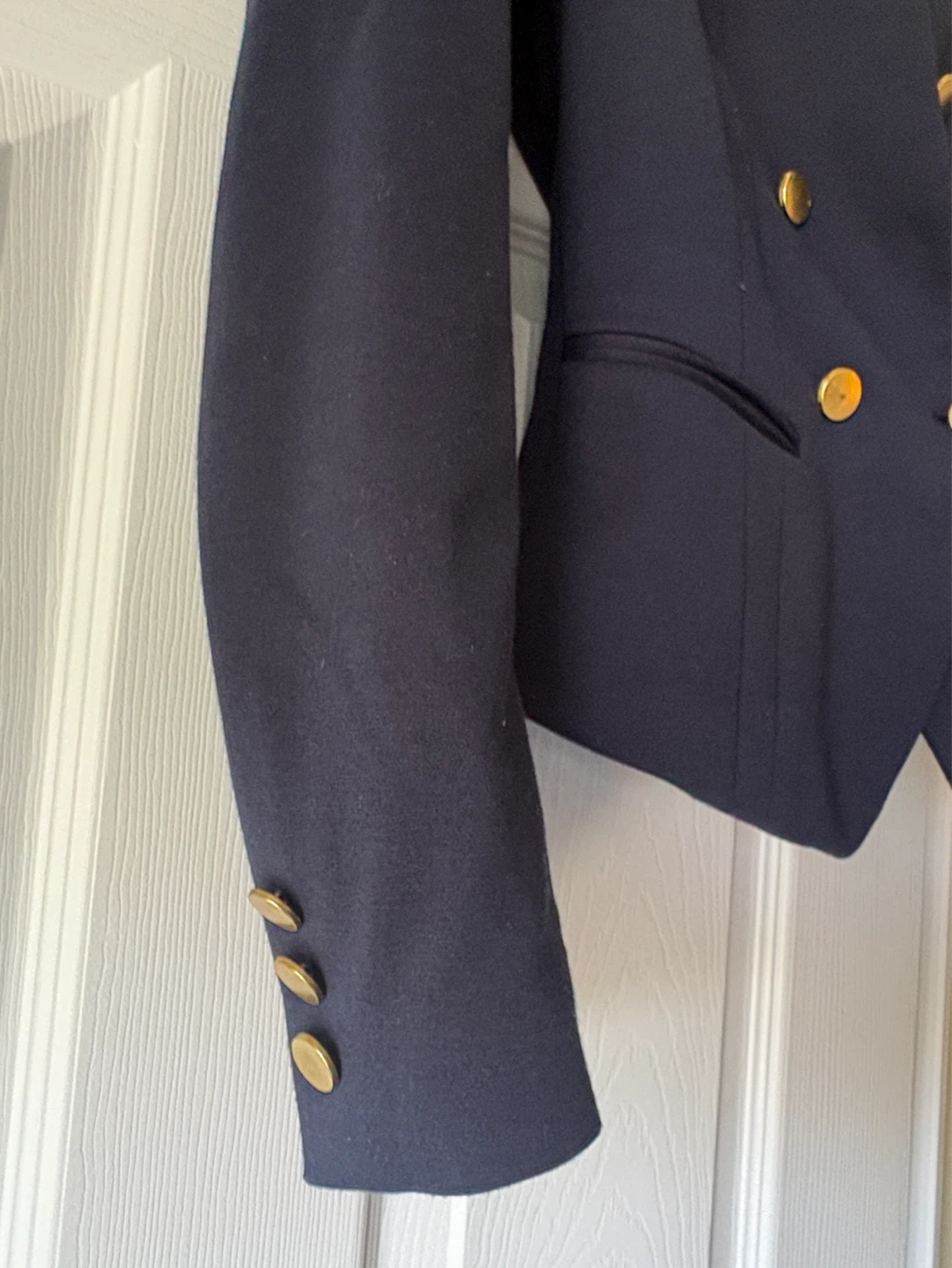 H&M Navy Double-Breasted Blazer with Gold Buttons - photo 3