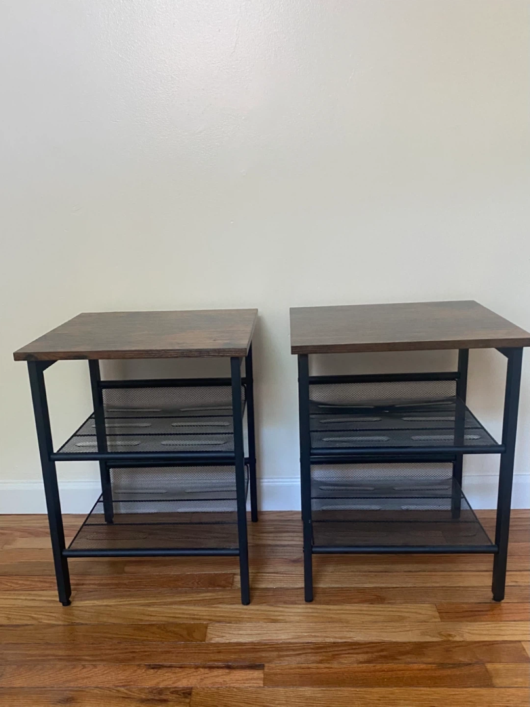 Rustic Brown and Black 3-Tier Side Table - photo 3