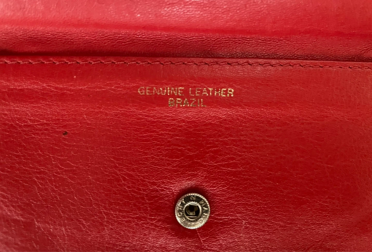 Vintage MUNDE Made In Brazil Women’s Red  Leather Wallet - photo 2