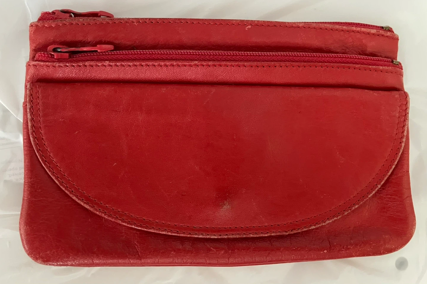 Vintage MUNDE Made In Brazil Women’s Red  Leather Wallet