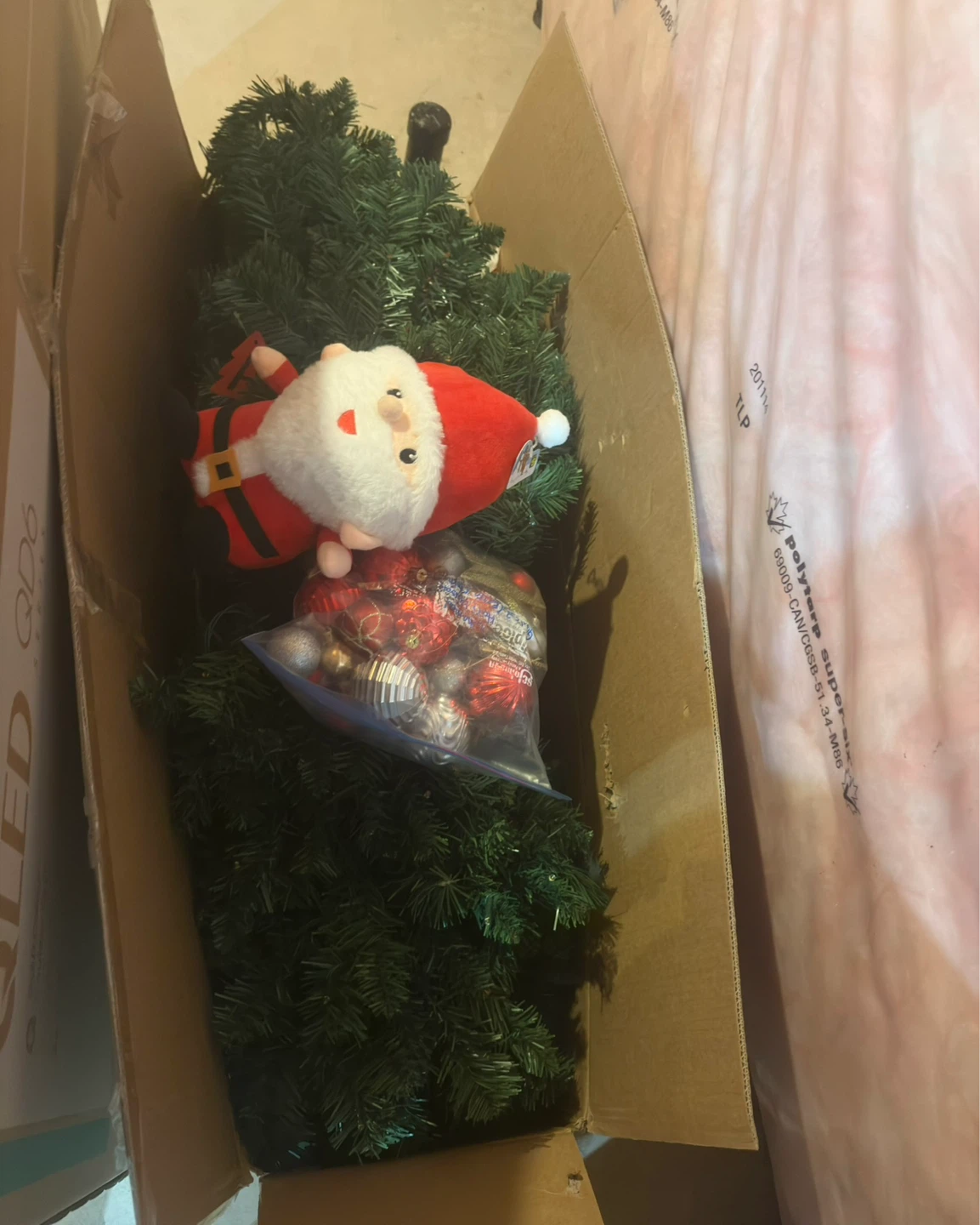 Artificial Christmas Tree with Ornaments and Santa Plush - photo 2