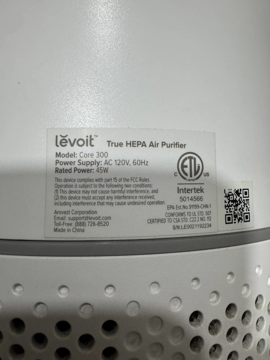 Levoit Core 300 True HEPA Air Purifier - photo 4