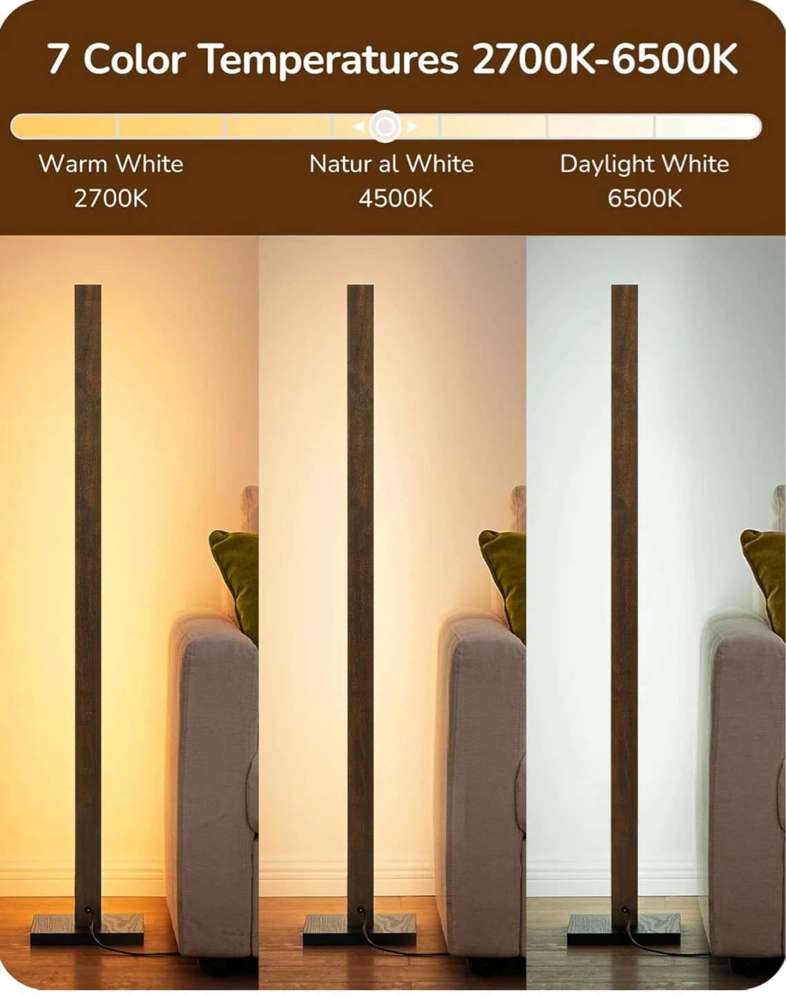 Modern LED Floor Lamp with Remote Control - photo 5