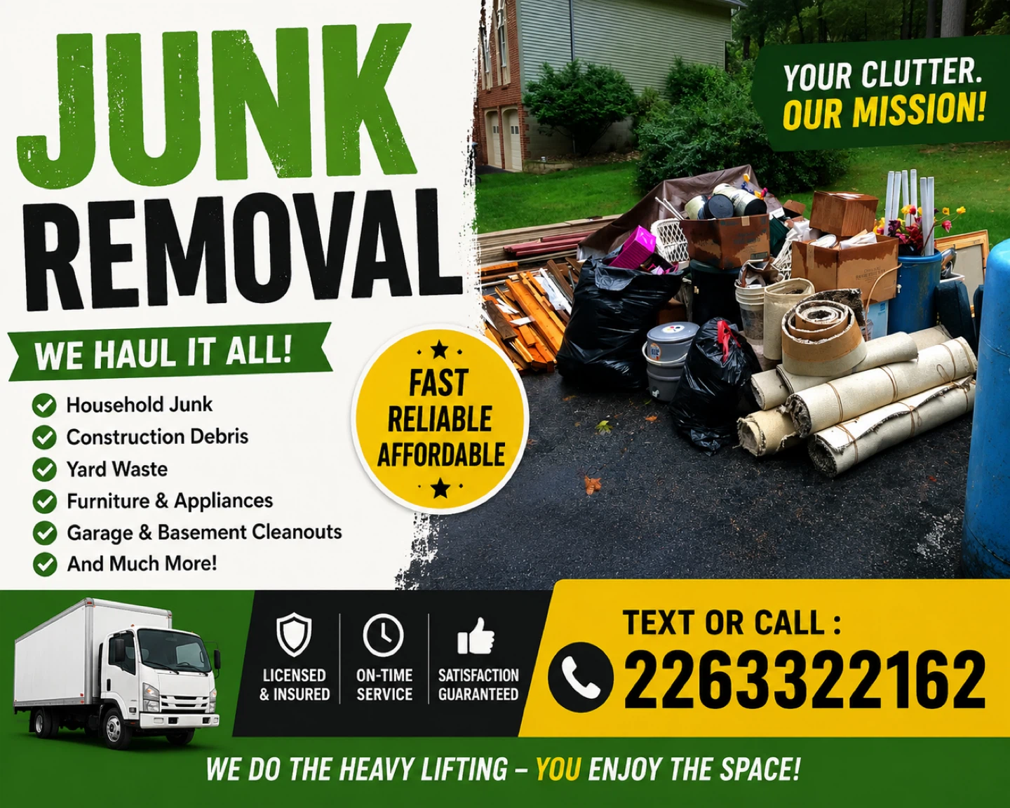((—Junk Removal Services —))