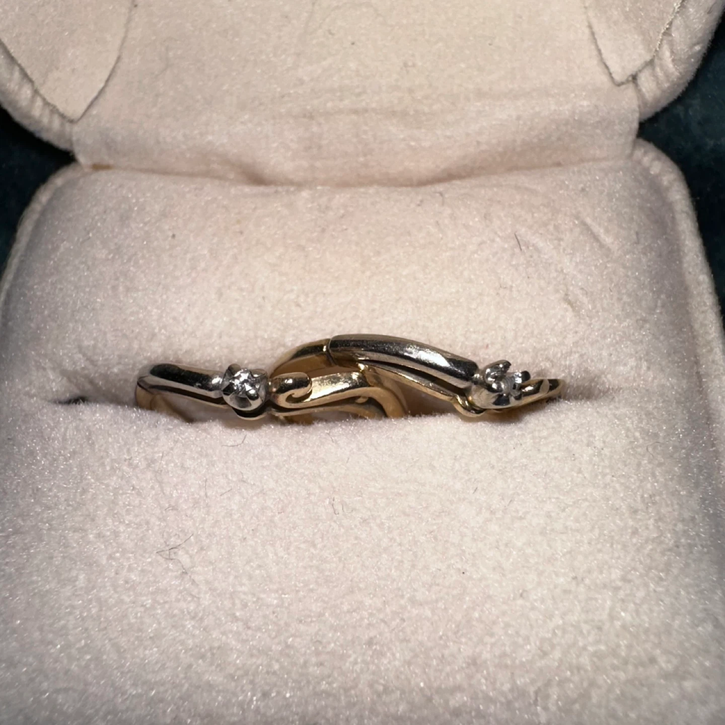 Yellow Gold Diamond Ring Set - photo 4
